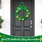 St. Patrick's Day Shamrock Door Wreath Shamrocks Wooden Hanging Sign Lucky Irish Ornament Wood Wreath